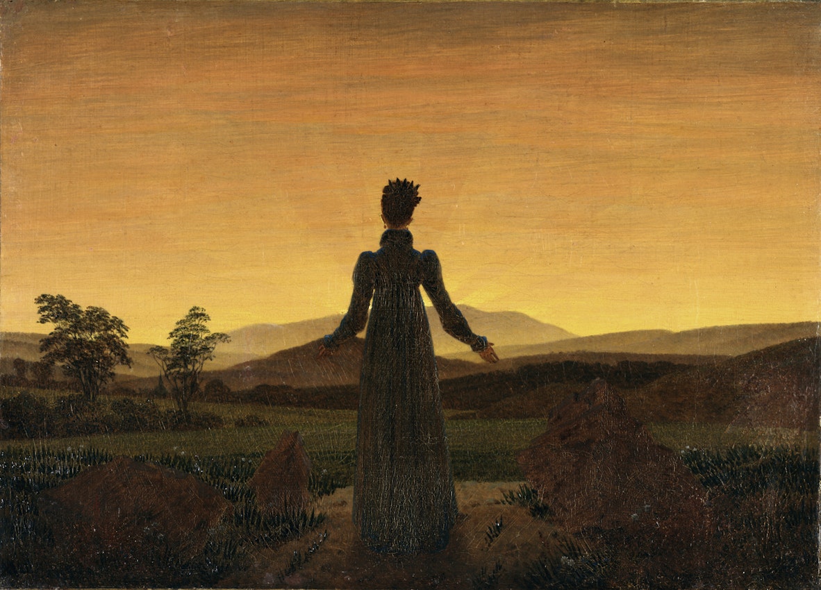 Woman facing away