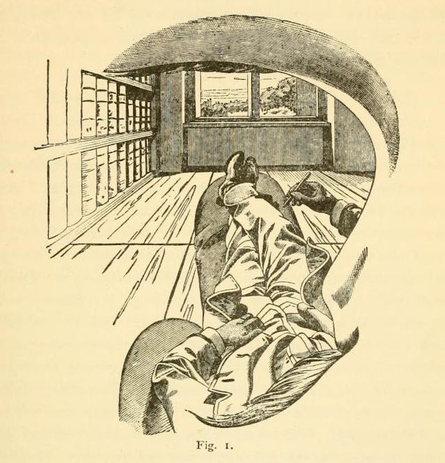 Self-Portrait by Ernst Mach (1886)