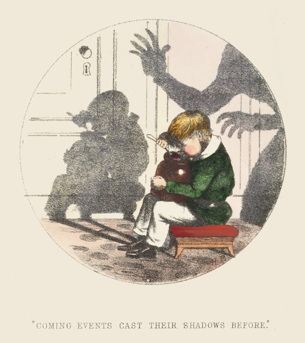 Illustration showing persons shadow morphed into another object