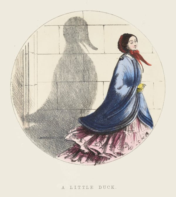 Illustration showing persons shadow morphed into another object