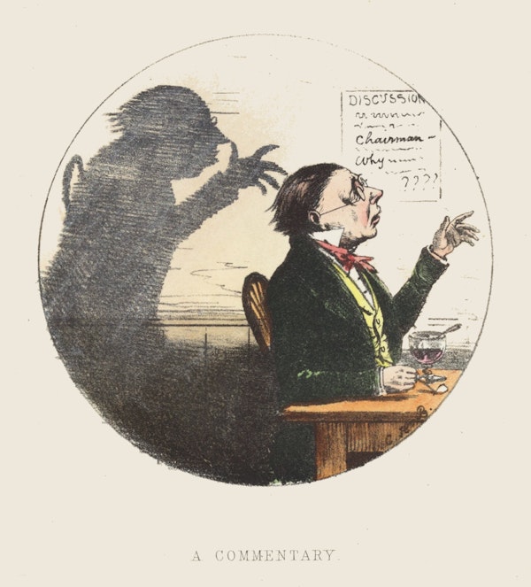 Illustration showing persons shadow morphed into another object