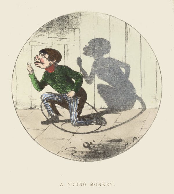 Illustration showing persons shadow morphed into another object