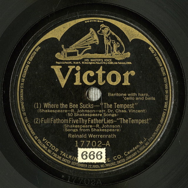 Shakespeare Songs from Victor Records