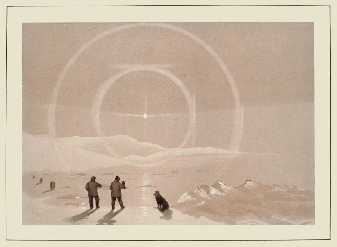 Chromolithograph of arctic exploration