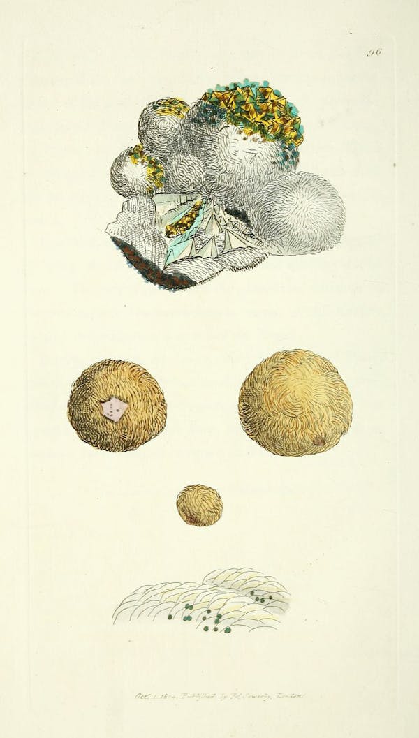 Illustration of minerals by Sowerby