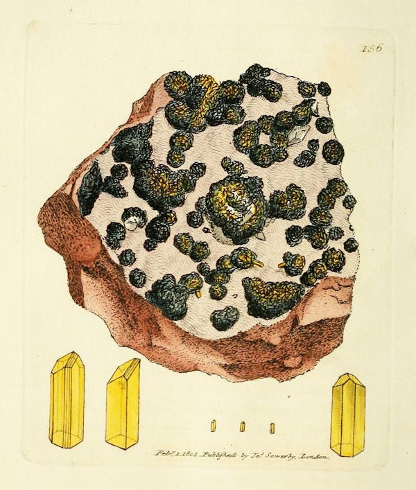 Illustration of minerals by Sowerby