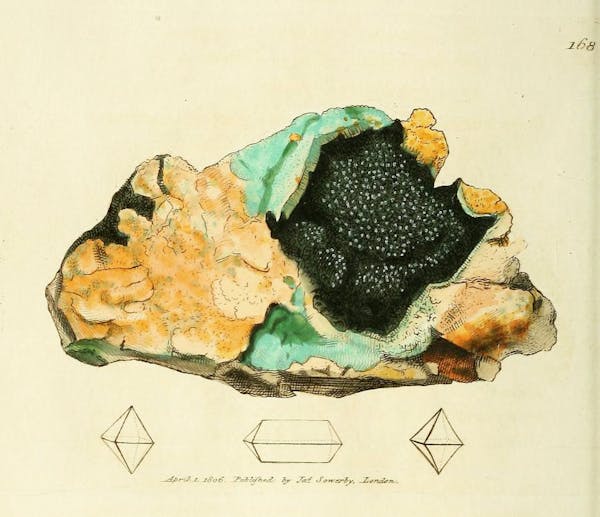 Illustration of minerals by Sowerby