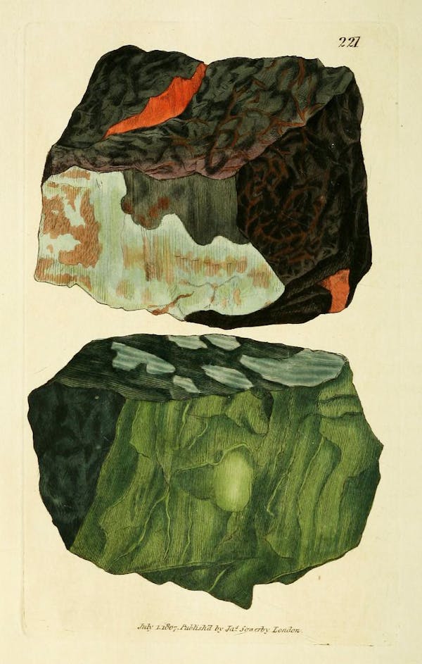 Illustration of minerals by Sowerby