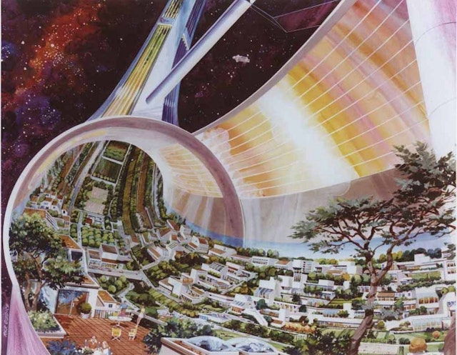 Space Colony Art from the 1970s