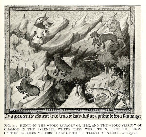 illustration of hunting from Baillie-Grohman's iconography