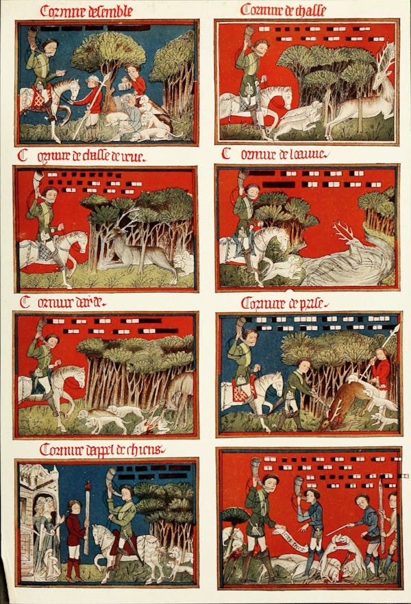 illustration of hunting from Baillie-Grohman's iconography