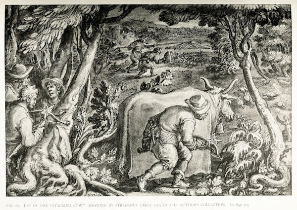 illustration of hunting from Baillie-Grohman's iconography