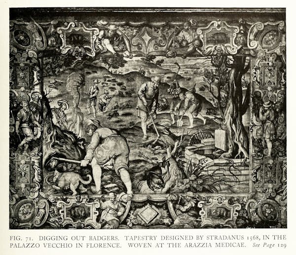 illustration of hunting from Baillie-Grohman's iconography