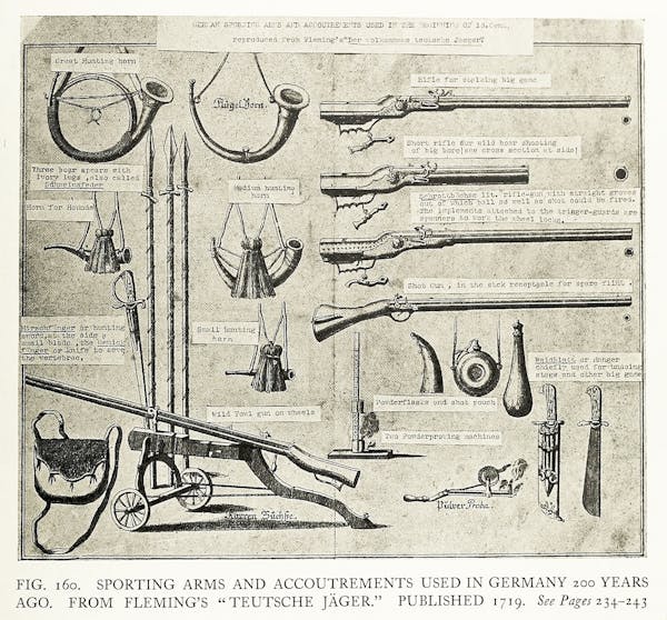 illustration of hunting from Baillie-Grohman's iconography