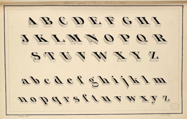 Page from Joseph-Balthazar Sylvestre’s Alphabet Album