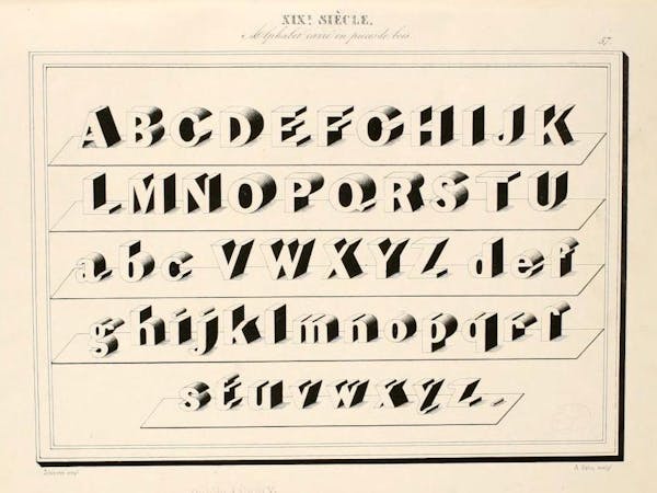 Page from Joseph-Balthazar Sylvestre’s Alphabet Album