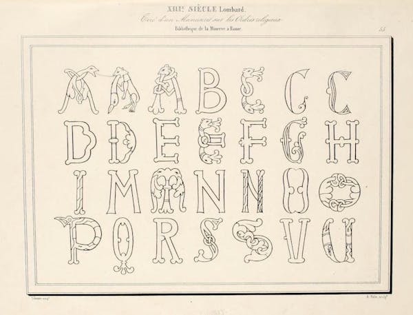 Page from Joseph-Balthazar Sylvestre’s Alphabet Album