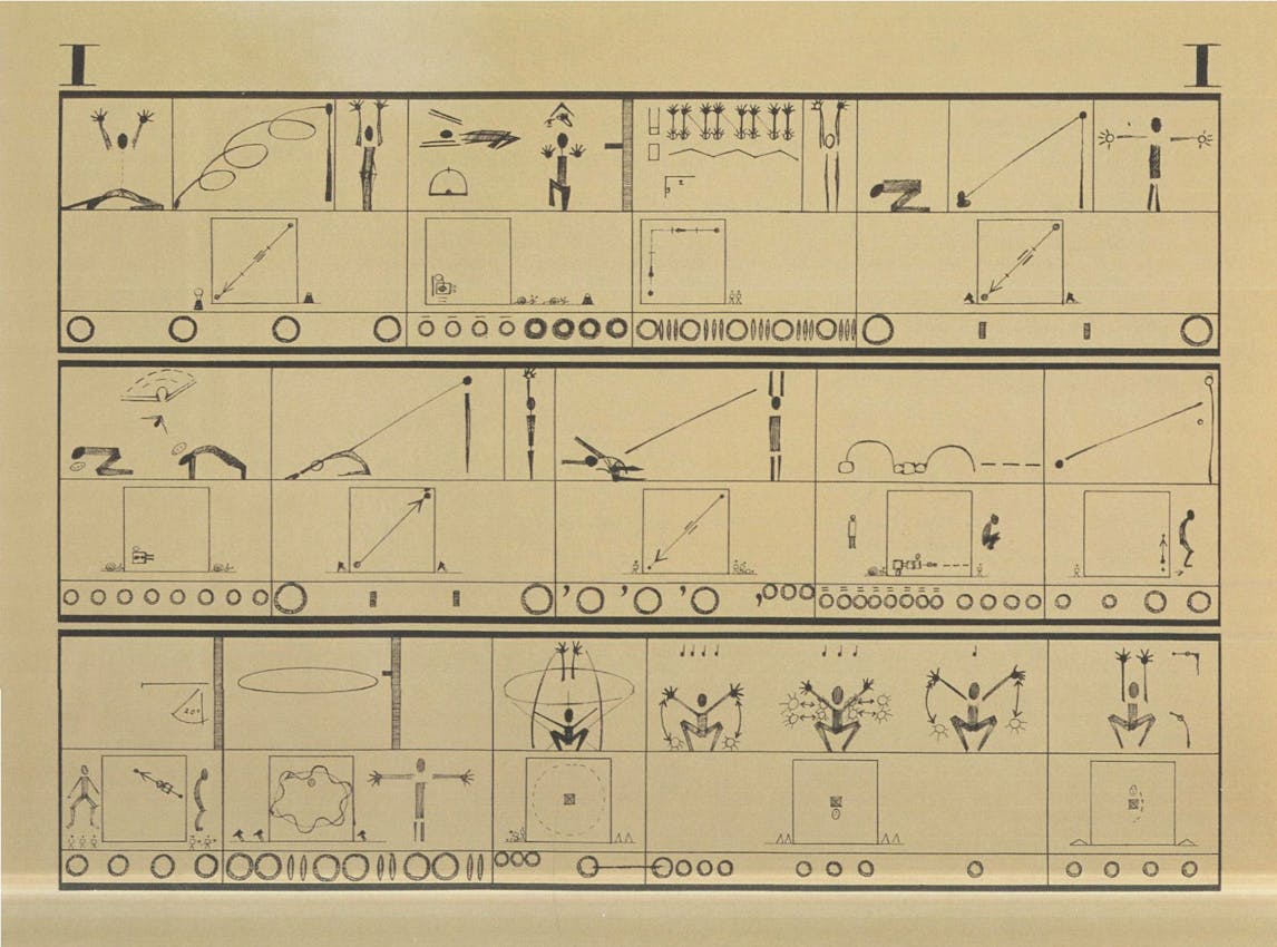 Choreographic drawing by Schulz