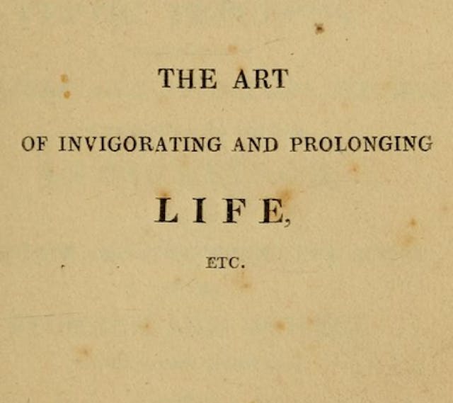 *The Art of Invigorating and Prolonging Life* (1822 edition)