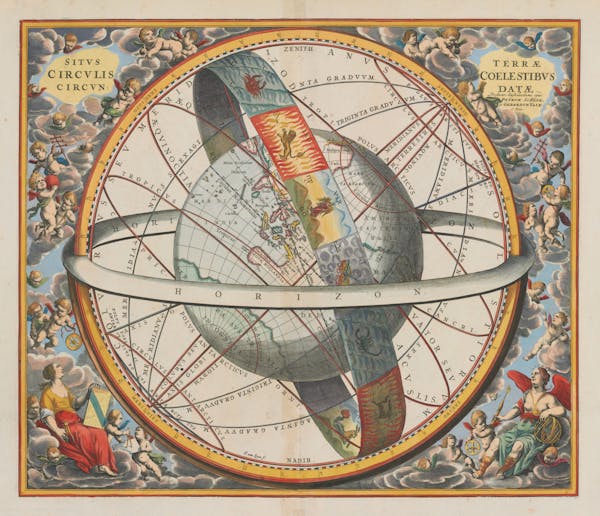 Andreas Cellarius 1660  Ptolemaic View of the Universe