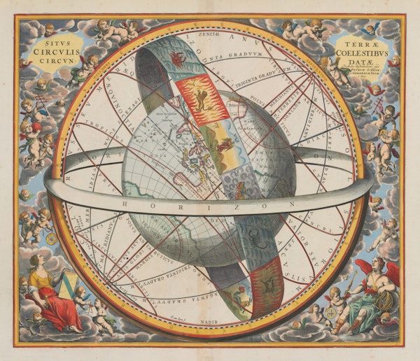 Andreas Cellarius 1660  Ptolemaic View of the Universe