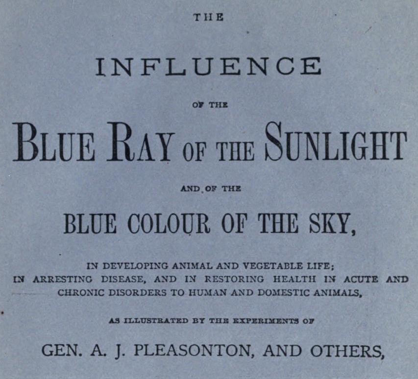 The Influence of the Blue Ray of the Sunlight and of the Blue Color of the  Sky (1877) – The Public Domain Review