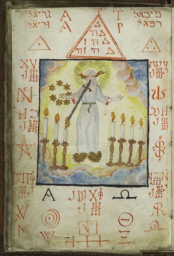 L0036626 The Archangel Metraton, from Cyprianus, 18th C