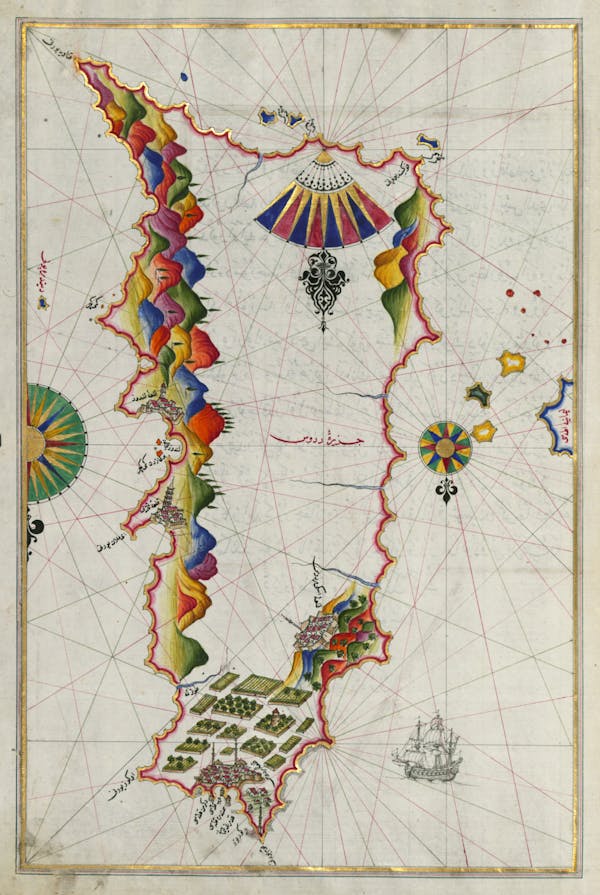 Sea navigation map