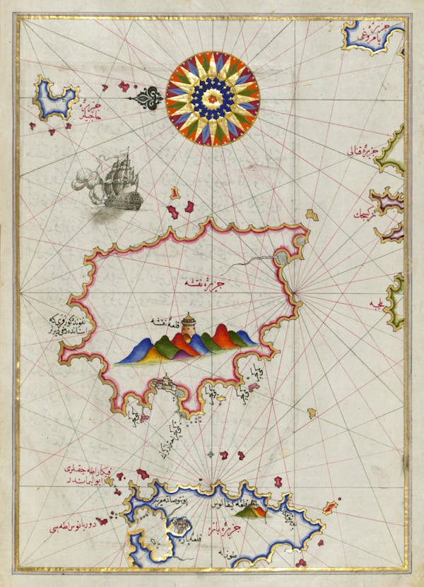 Sea navigation map