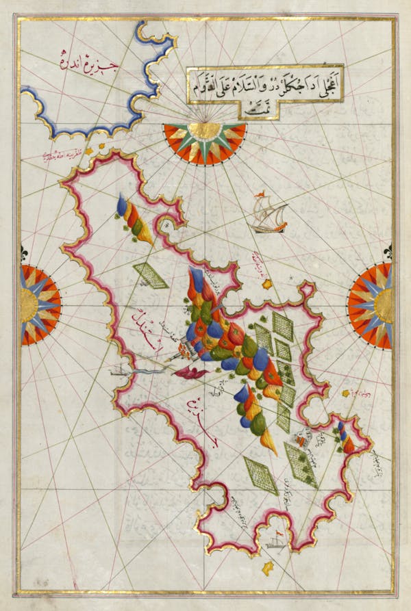 Sea navigation map