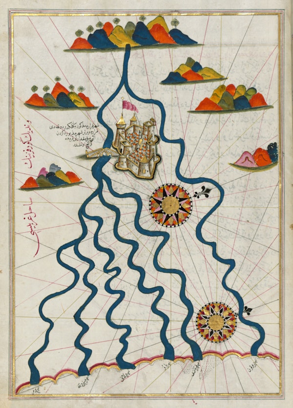 Sea navigation map