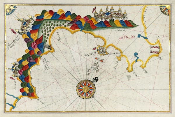 Sea navigation map