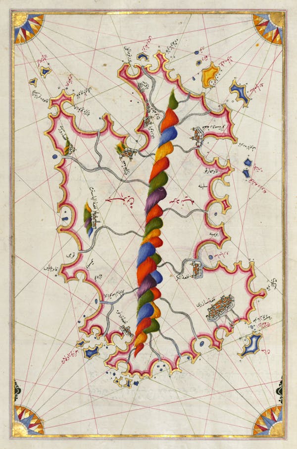 Sea navigation map