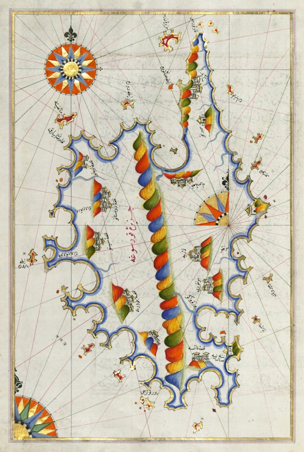 Sea navigation map