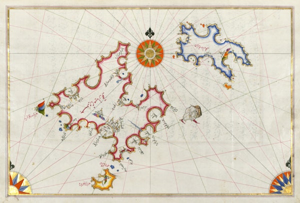 Sea navigation map