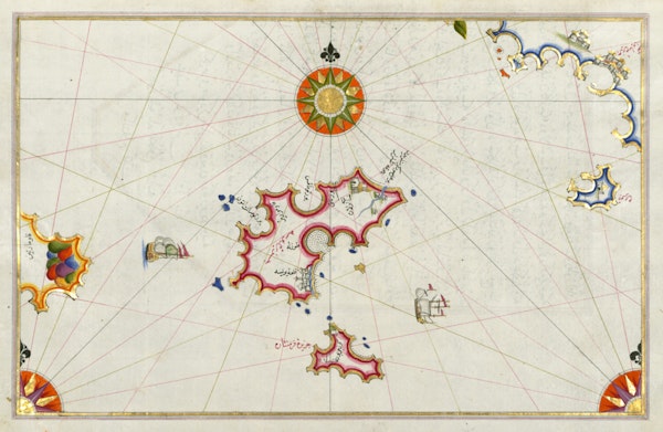 Sea navigation map