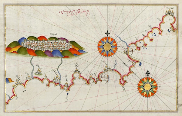 Sea navigation map