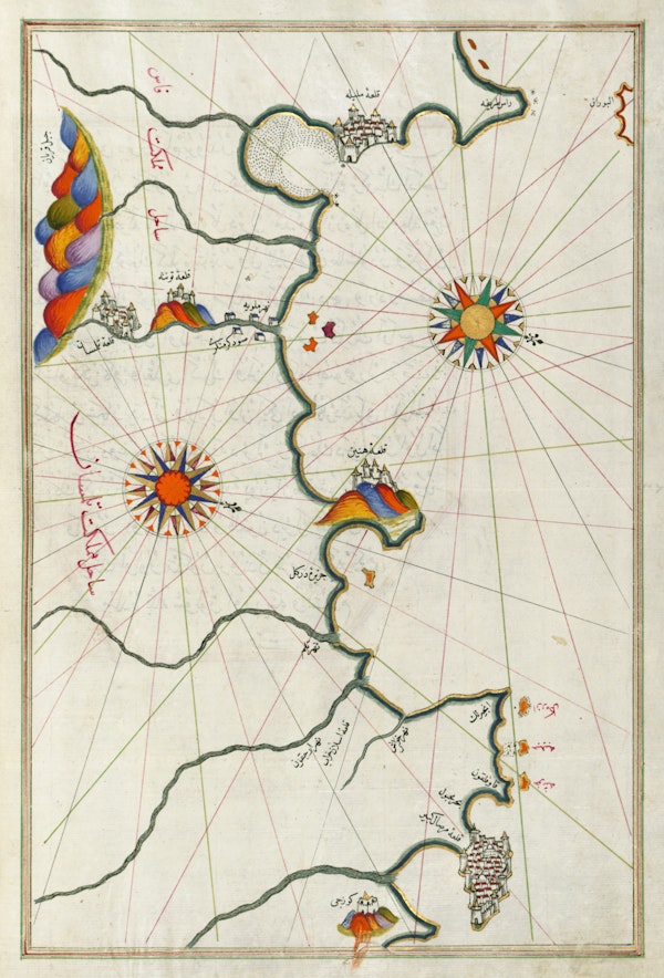 Sea navigation map