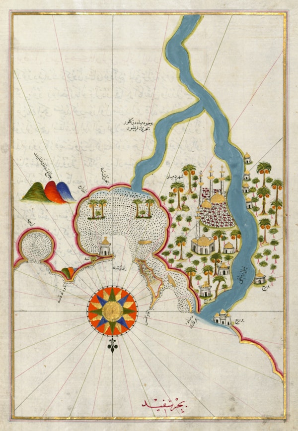 Sea navigation map