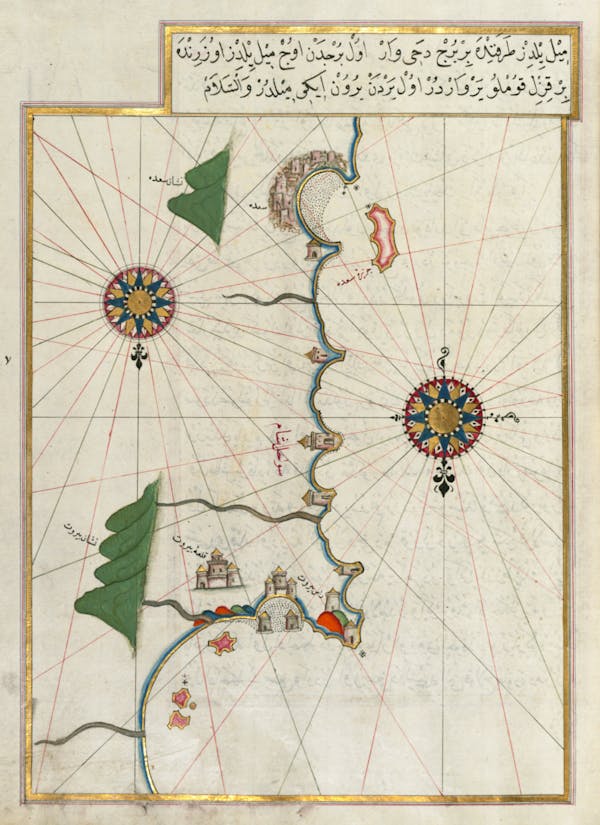 Sea navigation map