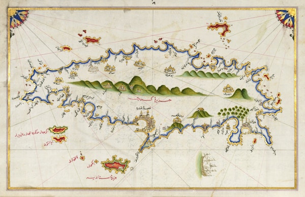 Sea navigation map