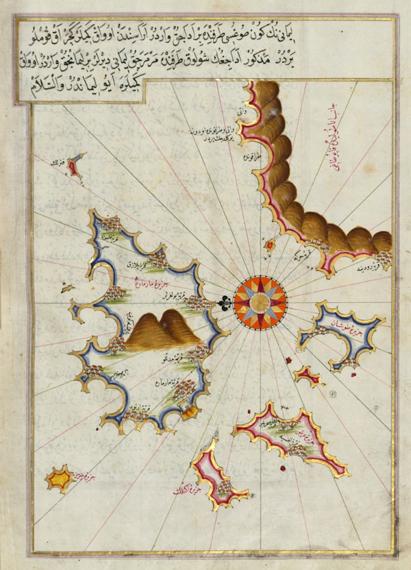 Sea navigation map