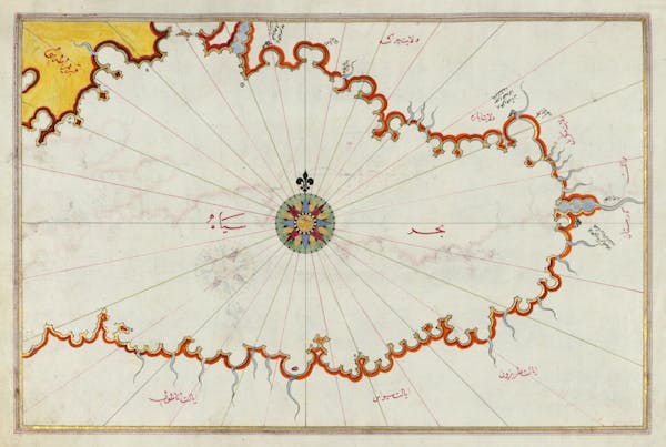 Sea navigation map