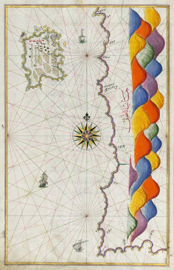 Sea navigation map