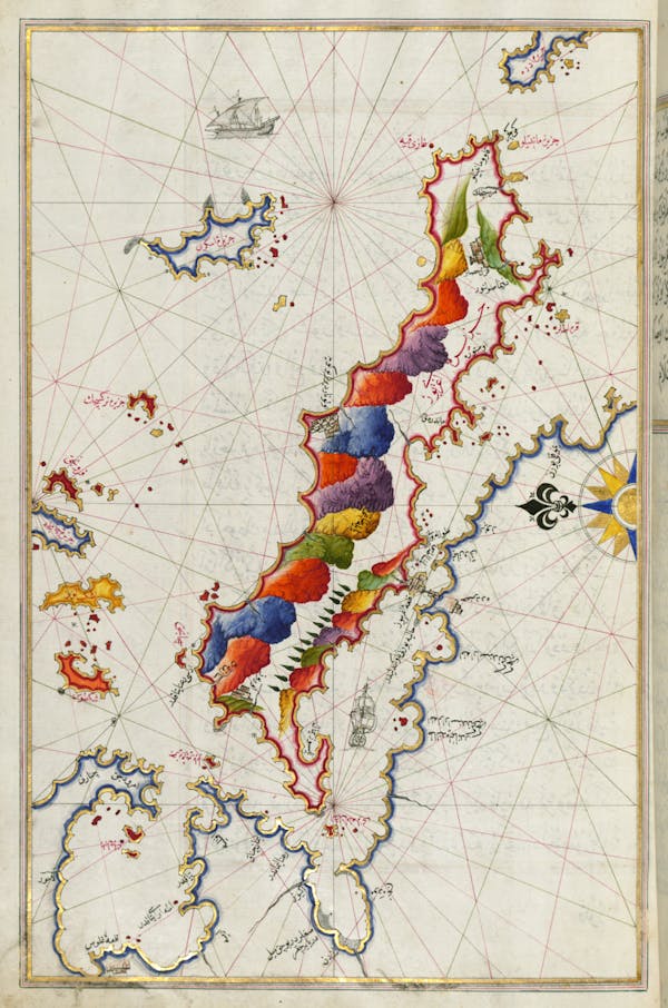 Sea navigation map