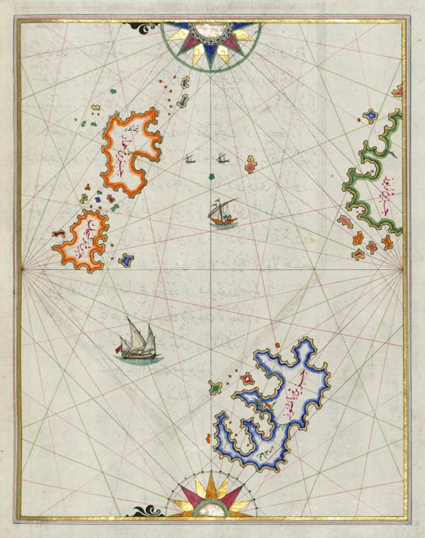 Sea navigation map