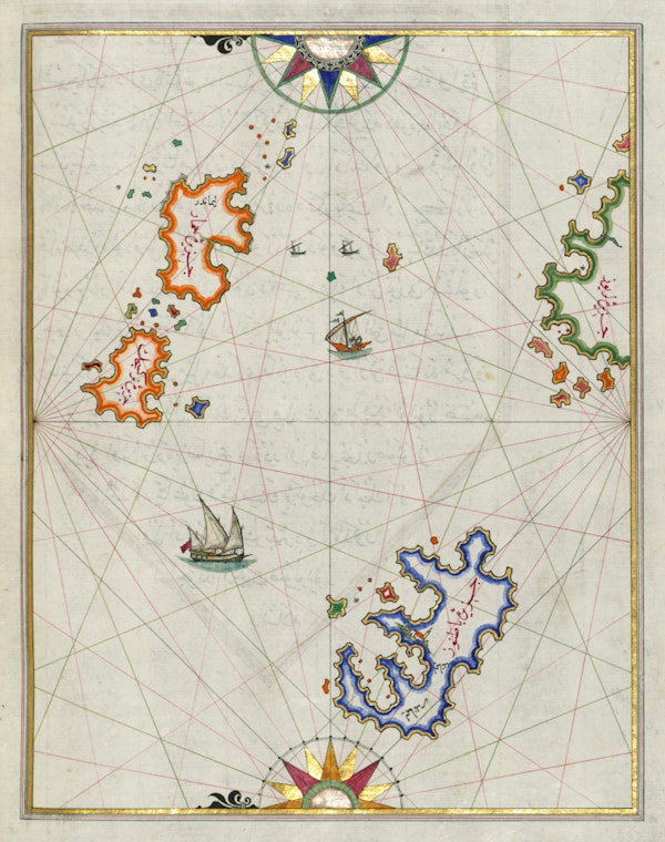 Sea navigation map