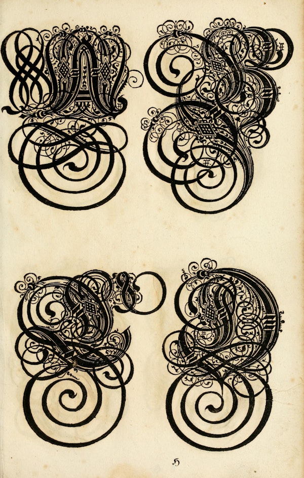 Plate of calligraphic writing