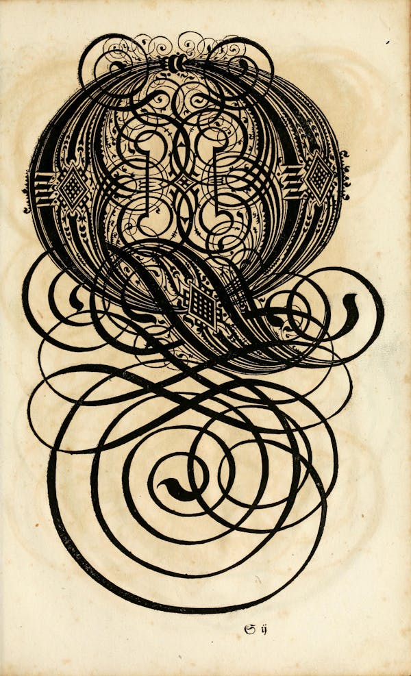 Plate of calligraphic writing