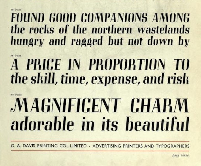 The Selection Of Type Is Just As Important As The Selection Of Words (1939?)